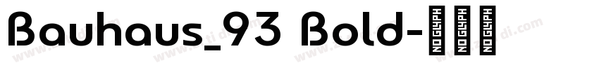 Bauhaus_93 Bold字体转换